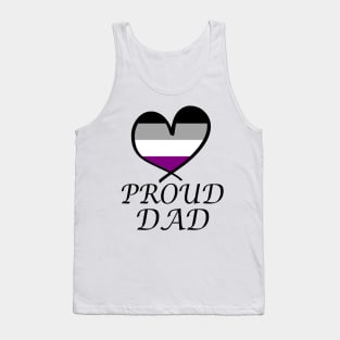 Proud Dad LGBT Gay Pride Month Asexual Flag Tank Top